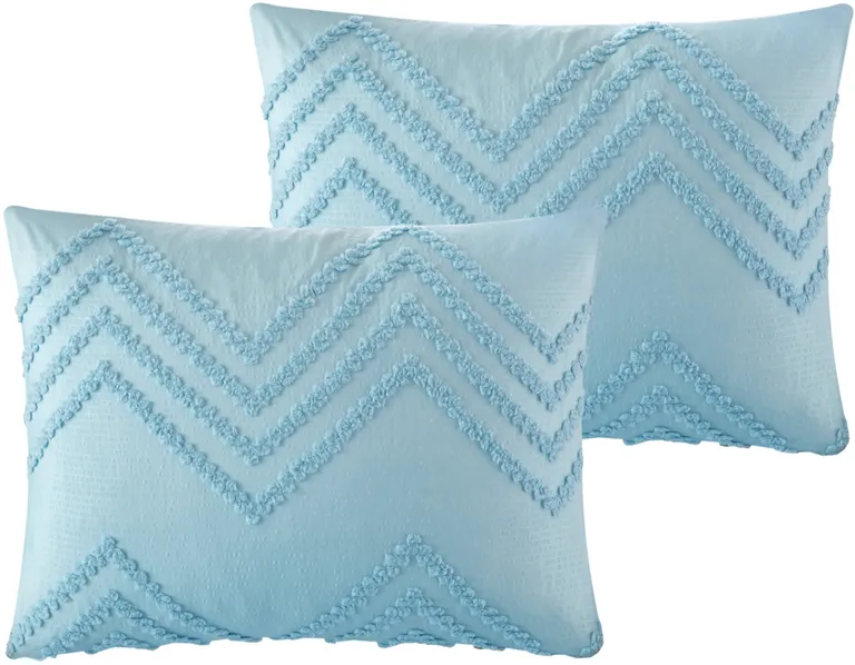 Blue King PolYester 180 Thread Count Washable Duvet Cover Set Photo 5