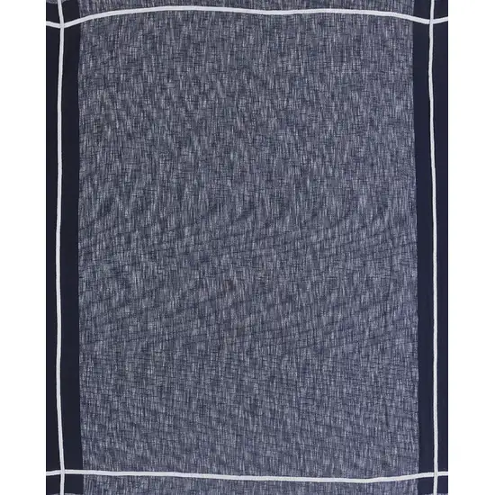 Blue Woven Cotton Geometric Throw Photo 4