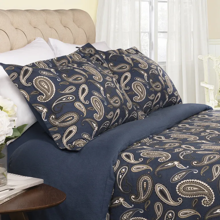 King Cotton Blend 0 Thread Count Washable Duvet Cover Set Photo 5