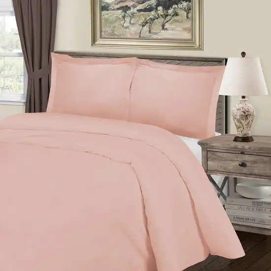 Blush King Cotton Blend 1000 Thread Count Washable Duvet Cover Set Photo 4