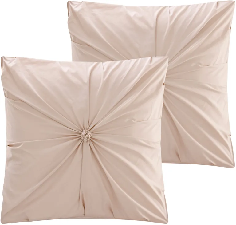 Blush King PolYester 180 Thread Count Washable Down Comforter Set Photo 3