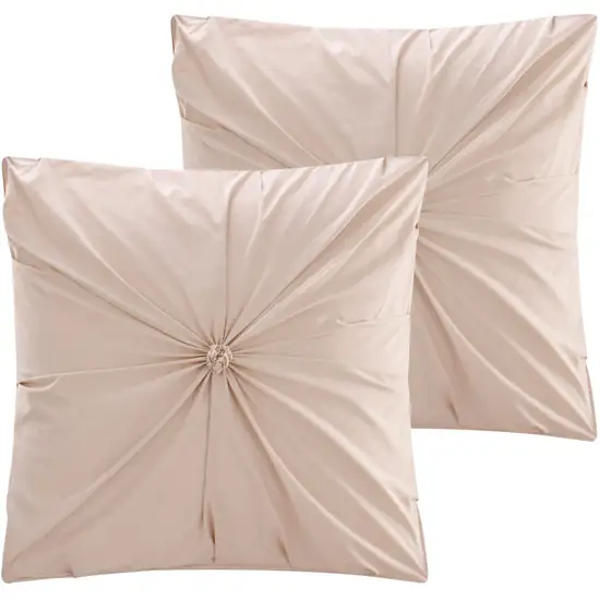 Blush King PolYester 180 Thread Count Washable Down Comforter Set Photo 3