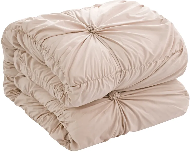 Blush King PolYester 180 Thread Count Washable Down Comforter Set Photo 1