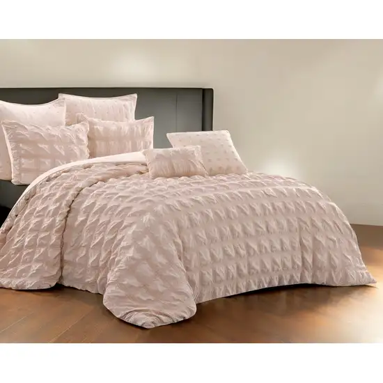 Blush King Polyester 180 Thread Count Washable Duvet Cover Set Photo 1