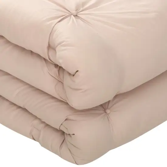 Blush King Polyester 180 Thread Count Washable Down Comforter Set Photo 6