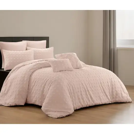 Blush Queen Polyester 220 Thread Count Washable Duvet Cover Set Photo 2