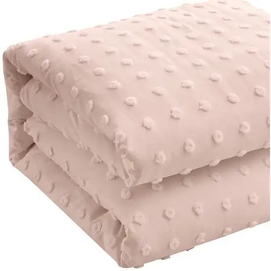 Blush Queen Polyester 220 Thread Count Washable Duvet Cover Set Photo 7