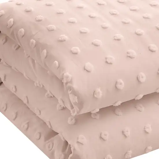 Blush Queen Polyester 220 Thread Count Washable Duvet Cover Set Photo 6