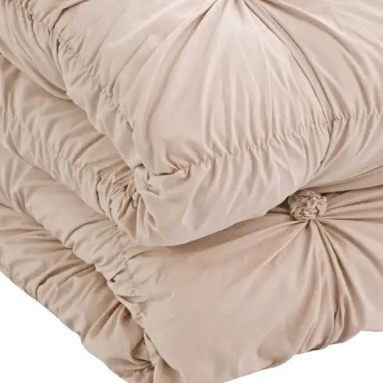 Blush Twin Polyester 180 Thread Count Washable Down Comforter Set Photo 5