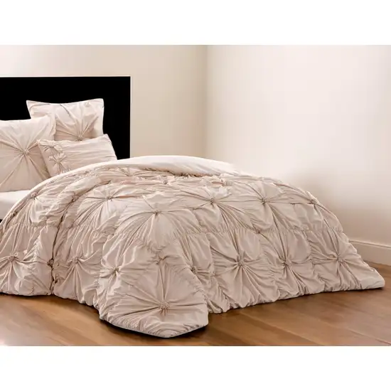 Blush Twin Polyester 180 Thread Count Washable Down Comforter Set Photo 2