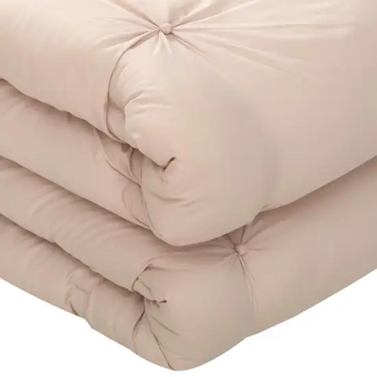 Blush Twin Polyester 140 Thread Count Washable Down Comforter Set Photo 6