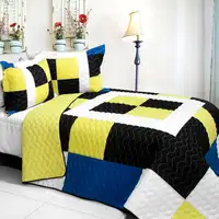 Photo of Brave Heart - 3PC Vermicelli - Quilted Patchwork Quilt Set (Full/Queen Size)