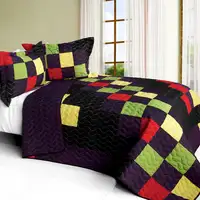 Photo of Break Free Party - 3PC Vermicelli - Quilted Patchwork Quilt Set (Full/Queen Size)