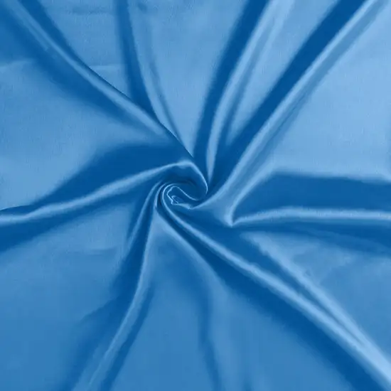 Bright Blue Dreamy Set Of 2 Silky Satin Queen Pillowcases Photo 9