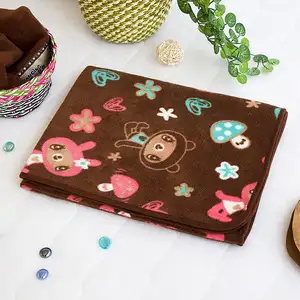 Photo of Brown Dancing Bear - Fleece Throw Blanket In A String Bag