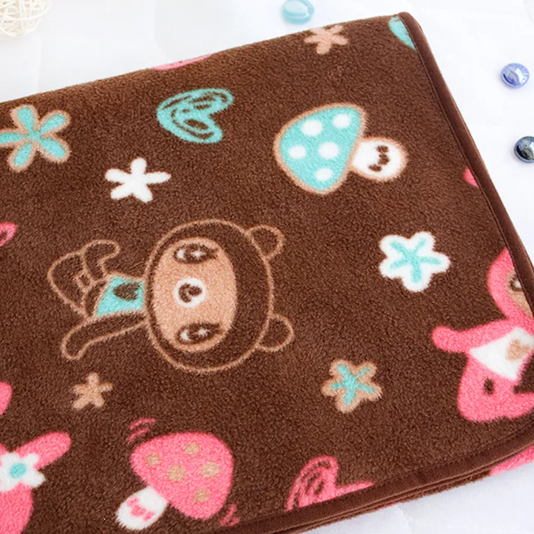 Brown Dancing Bear - Fleece Throw Blanket In A String Bag Photo 4