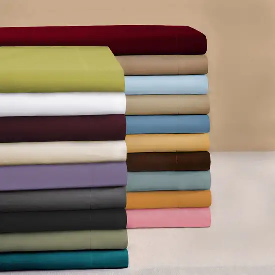 Burgundy King Cotton Blend 650 Thread Count Washable Duvet Cover Set Photo 4