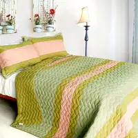Photo of By the Sea - 3PC Vermicelli-Quilted Patchwork Quilt Set (Full/Queen Size)