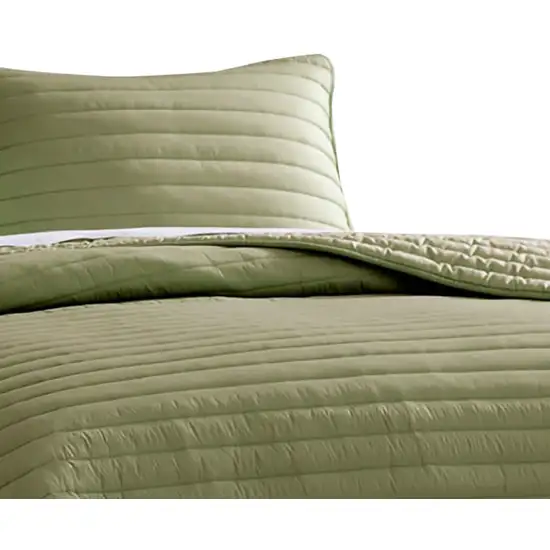 Cabe 3 Piece Queen Comforter Set, Polyester Puffer Channel Quilted Photo 2