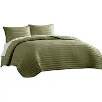 Photo of Cabe 3 Piece Queen Comforter Set, Polyester Puffer Channel Quilted