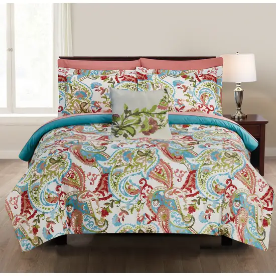 Caen 8 Piece Paisley Print California King Size Bed Set The Urban Port Photo 1