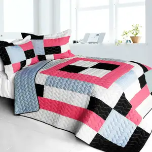 Photo of Campus Belle - 3PC Vermicelli - Quilted Patchwork Quilt Set (Full/Queen Size)