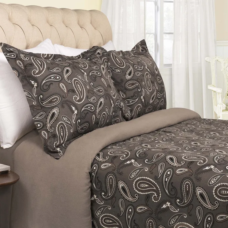 Queen Cotton Blend Washable Duvet Cover Set Photo 3