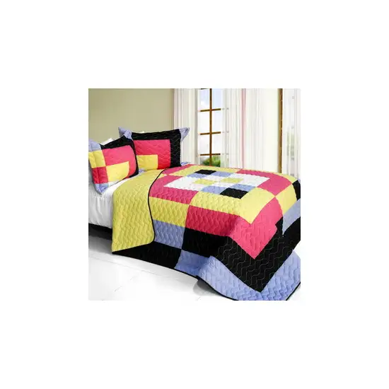 Charming Perfume -  3PC Vermicelli - Quilted Patchwork Quilt Set (Full/Queen Size) Photo 2