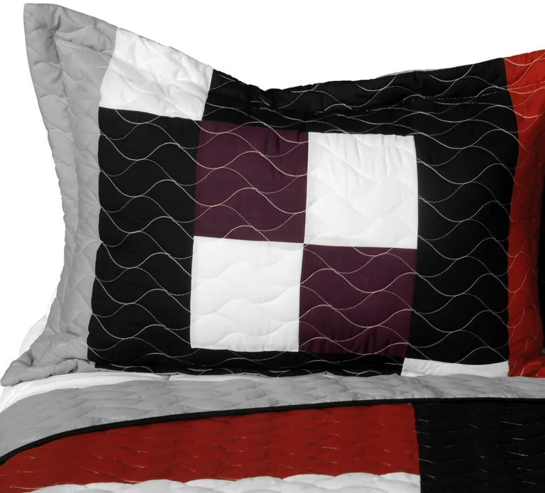 Classical Sentiment - 3PC Vermicelli - Quilted Patchwork Quilt Set (Full/Queen Size) Photo 2