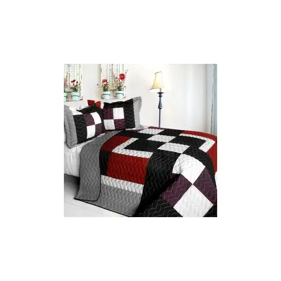 Classical Sentiment -  3PC Vermicelli - Quilted Patchwork Quilt Set (Full/Queen Size) Photo 2