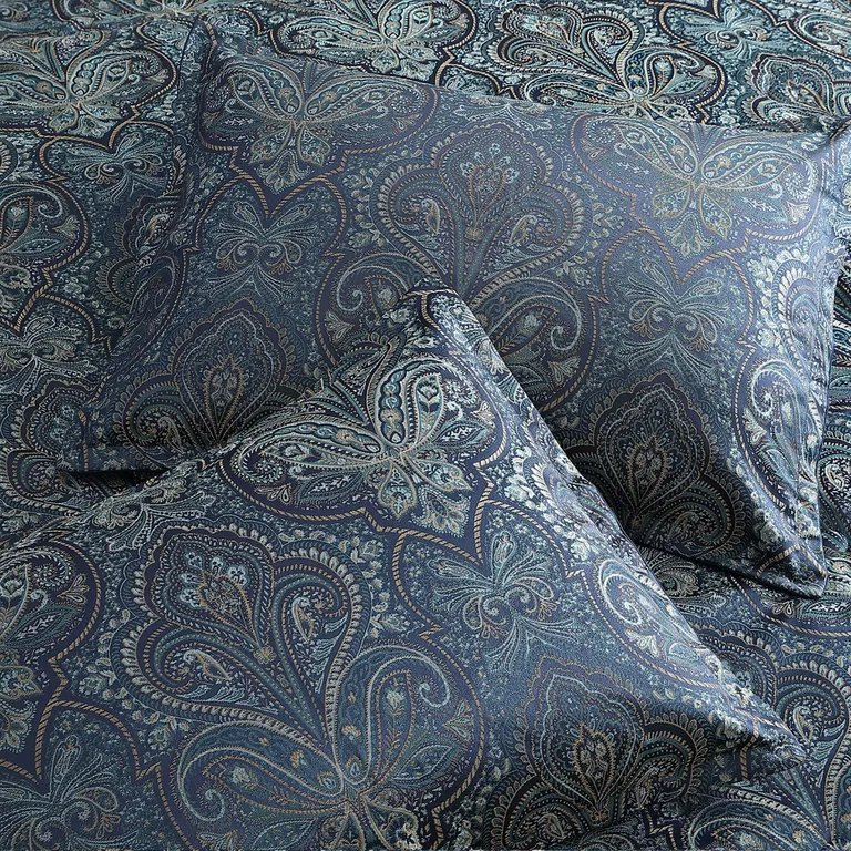 Clover 7 Piece Soft Polyester King Comforter Set, Jacquard Pattern Photo 4