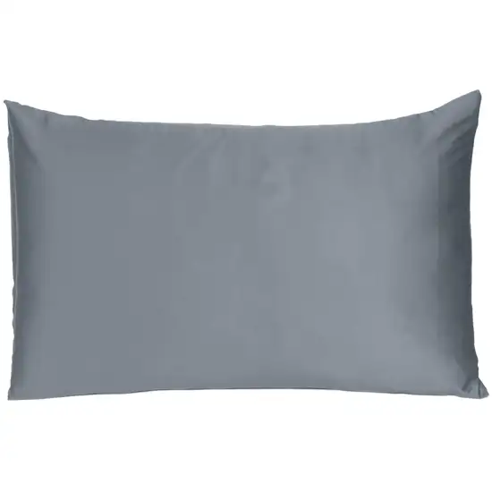 Dark Gray Dreamy Set Of 2 Silky Satin King Pillowcases Photo 2