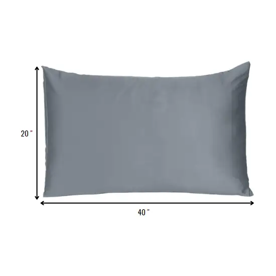 Dark Gray Dreamy Set Of 2 Silky Satin King Pillowcases Photo 8