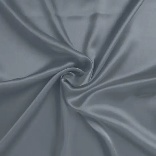 Dark Gray Dreamy Set Of 2 Silky Satin King Pillowcases Photo 9