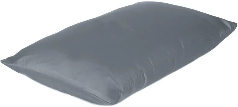 Dark Gray Dreamy Set Of 2 Silky Satin Standard Pillowcases Photo 3