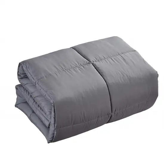 Dark Gray Medium Warmth Down Alternative Comforter Full  Size Photo 1