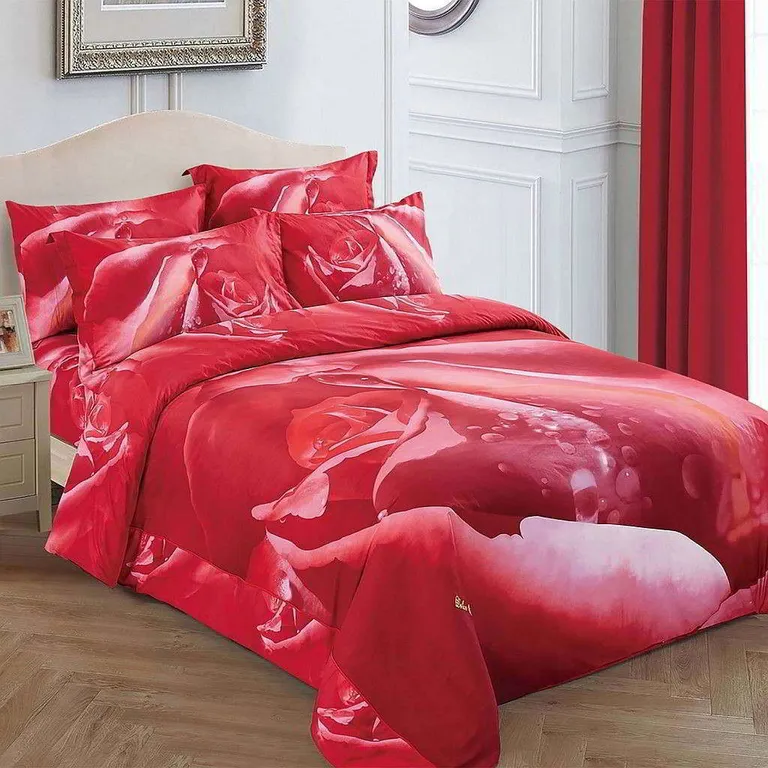 Dolce Mela Floral Bedding -, Luxury size Duvet Cover Set Photo 1