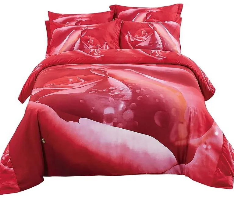 Dolce Mela Floral Bedding -, Luxury size Duvet Cover Set Photo 3