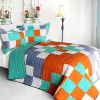 Photo of Dream Proposal - 3PC Vermicelli - Quilted Patchwork Quilt Set (Full/Queen Size)