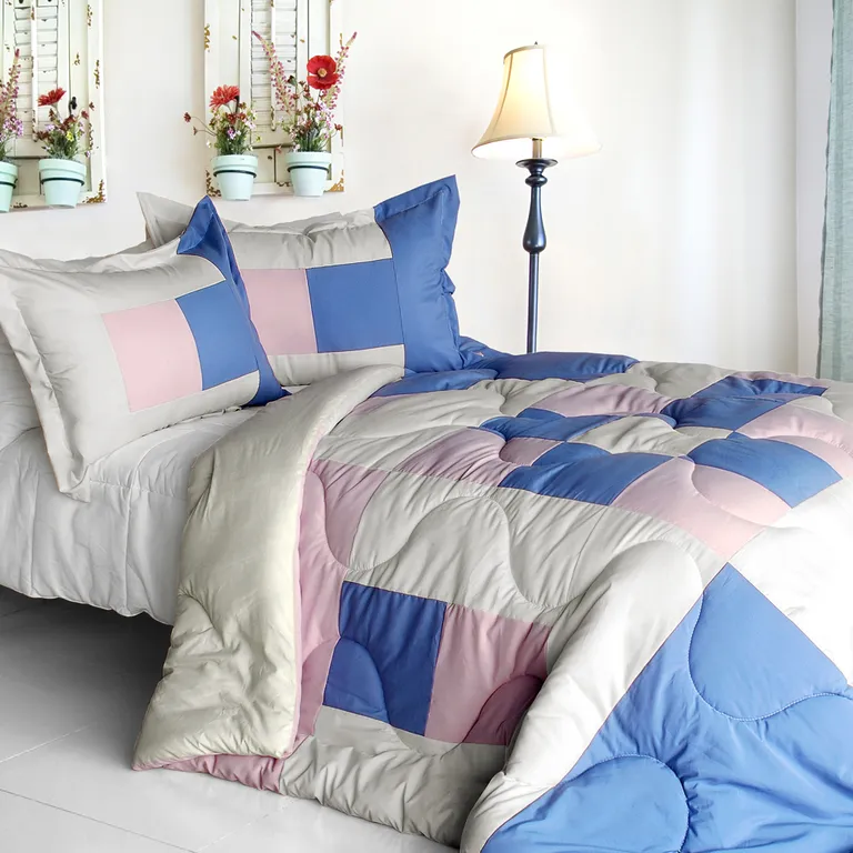 Dream Wings - Quilted Patchwork Down Alternative Comforter Set (Twin Size) Photo 1