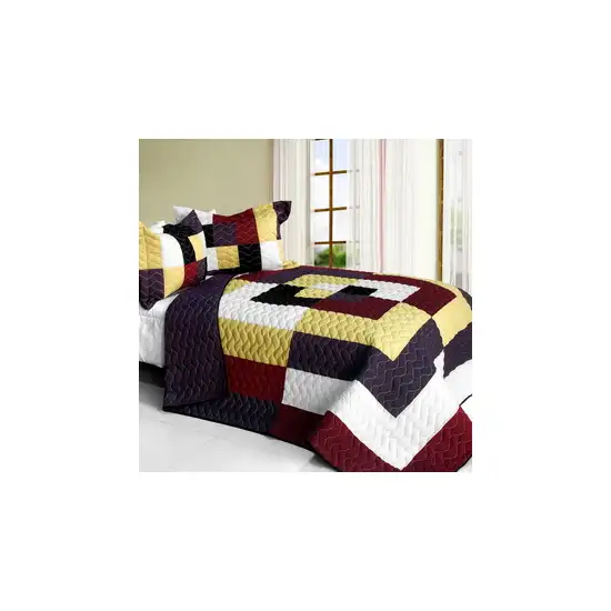 Dreams of Love -  3PC Vermicelli - Quilted Patchwork Quilt Set (Full/Queen Size) Photo 2