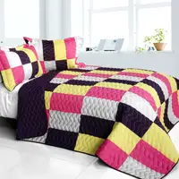 Photo of Dressing Case - 3PC Vermicelli - Quilted Patchwork Quilt Set (Full/Queen Size)