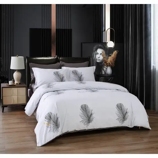 Duvet Cover Set, King size 6 Piece Cotton Bedding, Lecce - Dolce Mela Photo 2