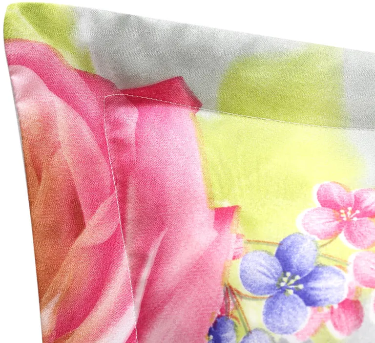 Duvet Cover Set, 6 Piece Luxury Floral Bedding, Dolce Mela DM723Q Photo 2
