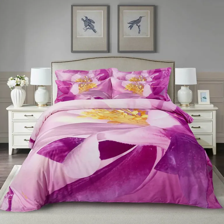Duvet Cover Set, Size Floral Bedding, Dolce Mela - DM703K Photo 4