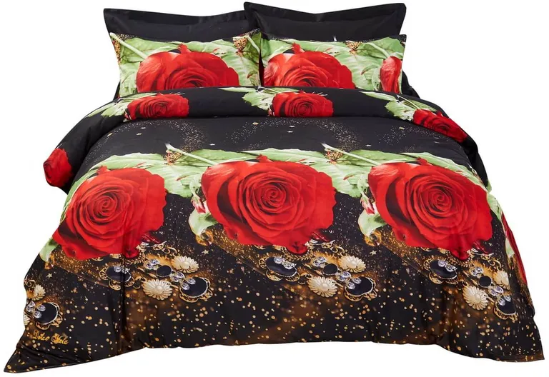 Duvet Cover Set, Size Floral Bedding, Dolce Mela - DM707K Photo 3