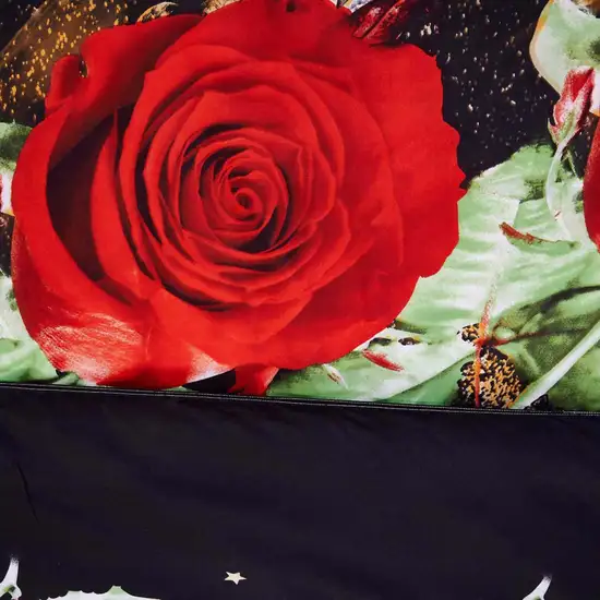 Duvet Cover Set, King Size Floral Bedding, Dolce Mela - Night Roses DM707K Photo 2