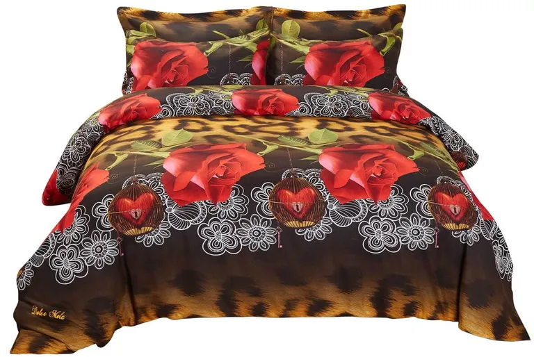 Duvet Cover Set, Size Floral Bedding, Dolce Mela - DM709K Photo 3