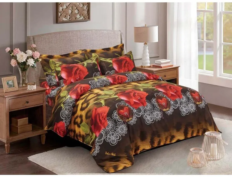 Duvet Cover Set, Size Floral Bedding, Dolce Mela - DM709K Photo 1