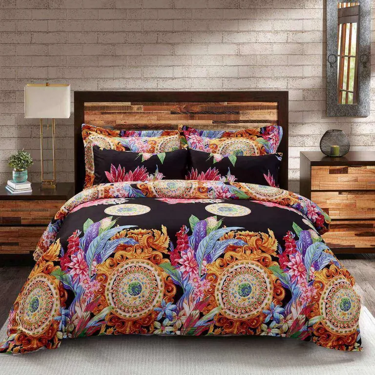 Duvet Cover Set, Size Floral Bedding, Dolce Mela - DM712K Photo 4